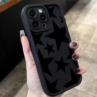  Ốp Lưng Cho Infinix Note 40 Pro 30 5G Hot 50i 40i 30i 30 Chơi NFC Smart 10 9 8 7 Tecno Spark 30C 20C 10 GO 2024 Camon 20 Pro Thiết Kế Ngôi Sao Đen Điện Thoại Silicon Chống Sốc Mềm 