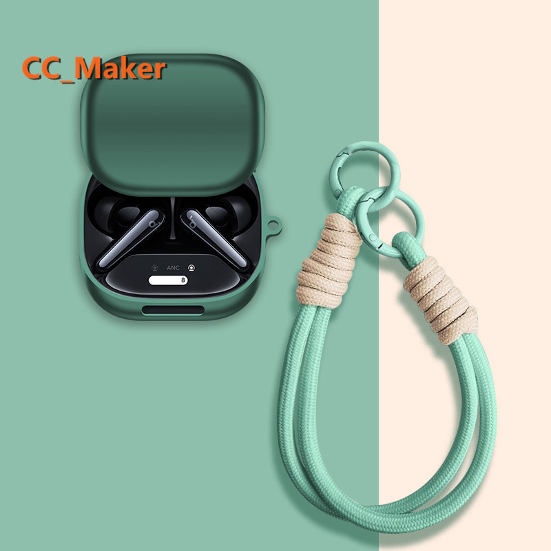 For Anker Soundcore Liberty 4 Pro Silicone Soft Case Lanyard Pendant Suitable for Soundcore Liberty 