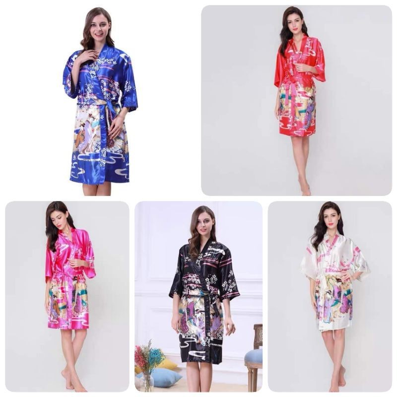 Áo choàng kimono nữ ngắn tay Nhật Bản dành cho người lớn (kimono)