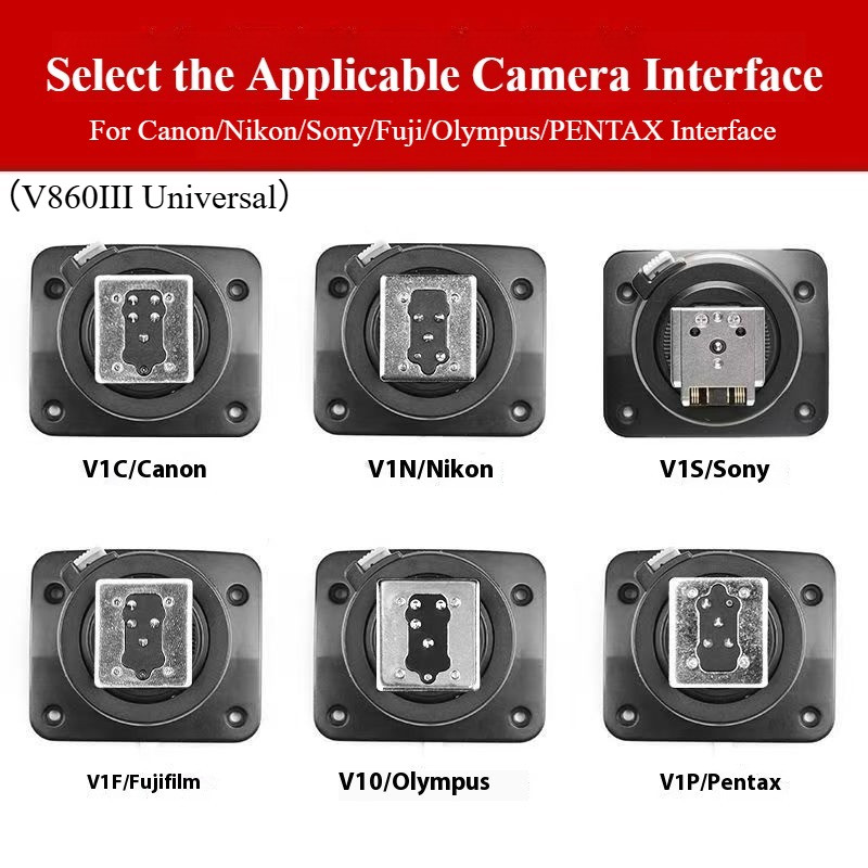 Godox Speedlite V1 V1C V1N V1S V1F V1O V1P Flash Hot Shoe Thay Thế Phụ Kiện Cho canon nikon sony pen