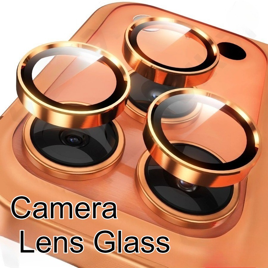 Ốp Điện Thoại Kính Cường Lực 3D Viền Kim Loại Bảo Vệ Camera Chống Trầy Xước Cho iPhone 17 16 15 14 13 12 11 Pro Max Mini Plus 16E Air