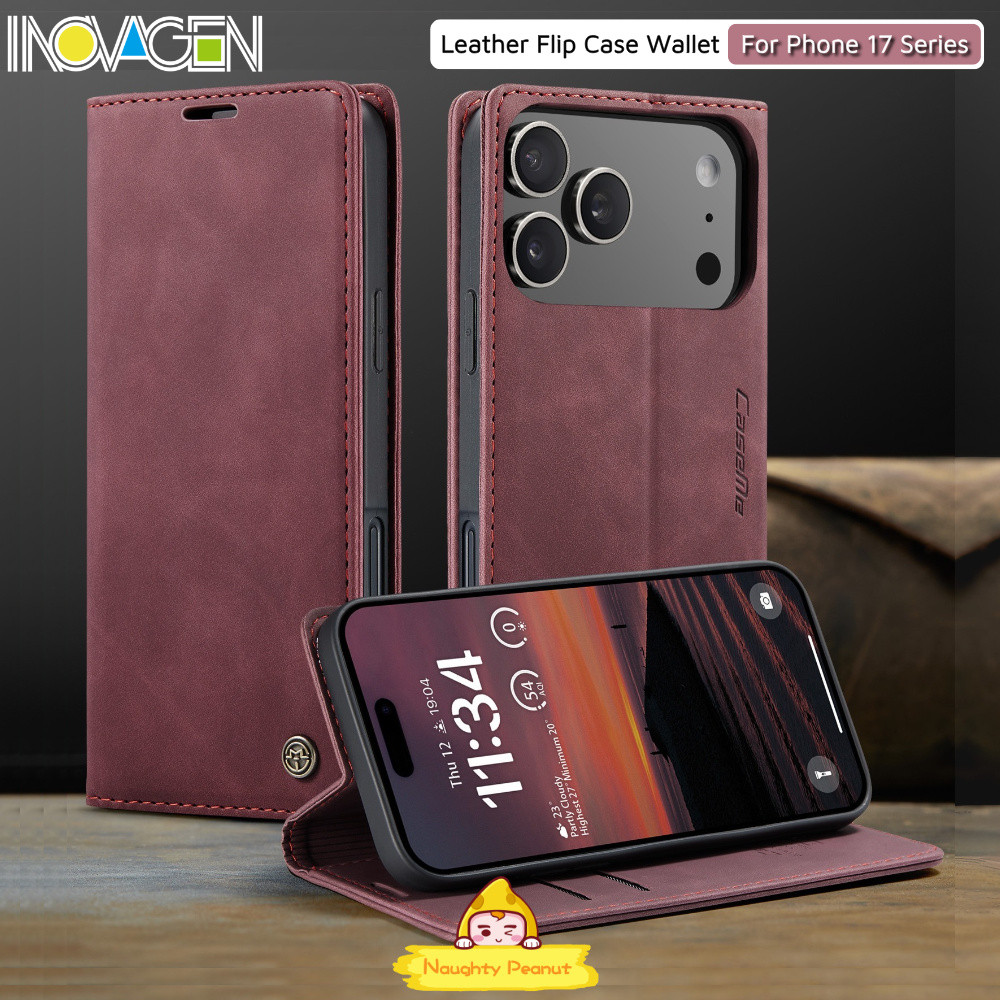 Ốp Lật Da INOVAGEN Cho 16 17 17Air 17Pro 17ProMax Ốp Điện Thoại Ví, Chức Năng Đế Điện Thoại, Vỏ Điện