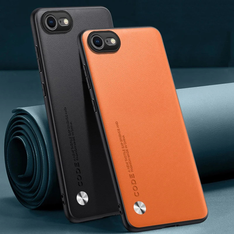 Ốp Da PU Sang Trọng Cho iPhone 7 8 SE2 SE3 Ốp Lưng Silicon Mờ Bảo Vệ Toàn Diện Ốp lưng Cho iPhone SE