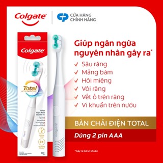 Bàn chải điện Colgate Total dùng pin, công nghệ tạo bọt nhanh, ngăn ngừa 6 vấn đề răng miệng phổ biến
