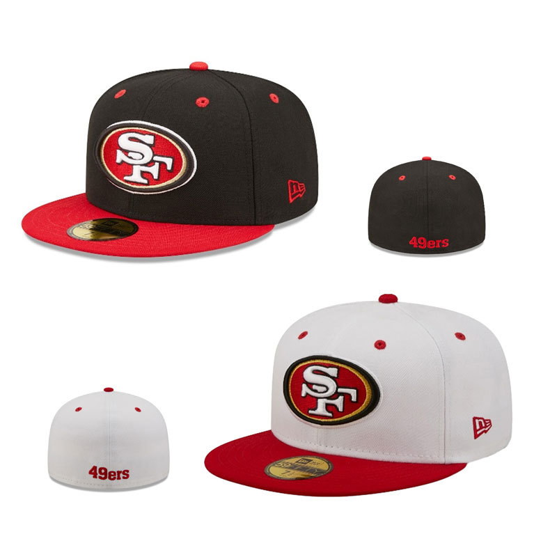 San Francisco 49ers Cổ Điển Trang Bị Mũ Nam Nữ Bóng Rổ Mũ Vành Phẳng