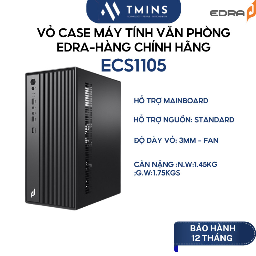 Vỏ Case máy tính văn phòng EDRA ECS1105 - Hàng chính hãng