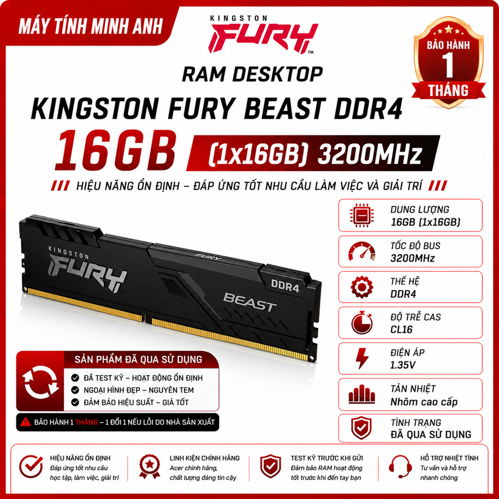 Hàng tháo máy | Ram PC 8GB, 16GB, 32GB Bus 2666Mhz, 3200Mhz, 3600Mhz