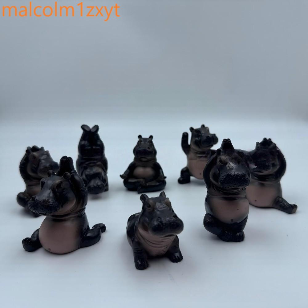KIXON Clumsy Yoga Master Hippo, Tư thế đầy thử thách bằng nhựa Yoga Hippo Tượng, Trang trí Hippopota