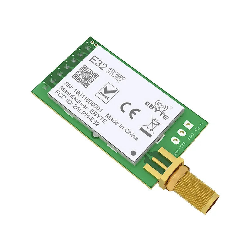 Mô-đun RF LoRA UART 433 MHz 20dBm Bộ thu phát 3km tầm xa Bộ thu phát Ăng-ten SMA-K E32-433T20D V8