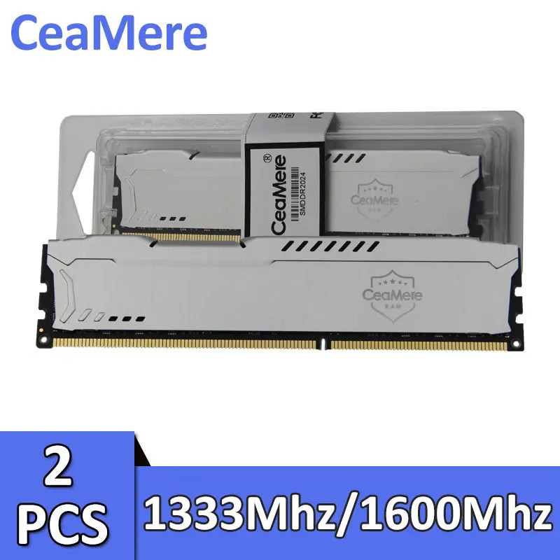 CeaMere DDR3 2 Chiếc Máy Tính Để Bàn Lưu Trữ Thẻ Kỷ Niệm D3 4GB 8GB 1333 / 1600Mhz Thanh Nhớ Đa Năng