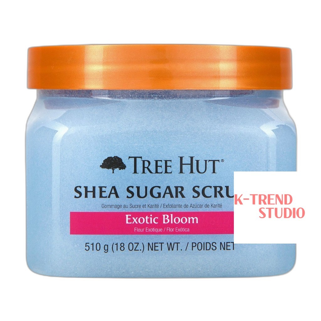 [túp lều cây] Shea Sugar Body Scrub Exotic Bloom, 510g, 1 cái / Tẩy tế bào chết toàn thân Hàn Quốc /