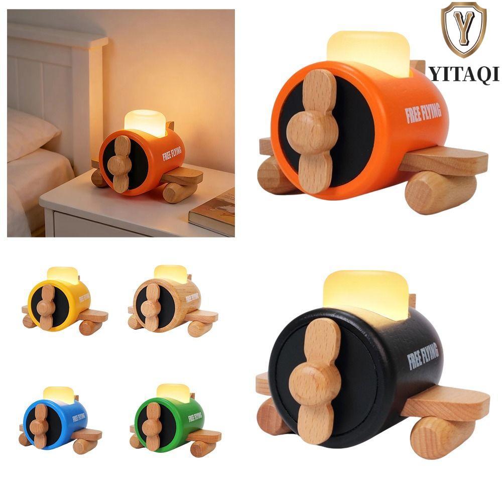 Đèn ngủ sạc YITAQI, Đèn LED ba chế độ Đèn ngủ máy bay, Thiết kế máy bay Hình dạng máy bay mềm Làm mờ