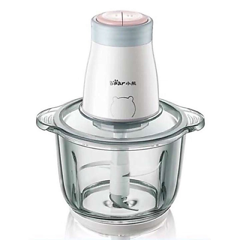 Máy xay thịt,xay rau củ quả Bear QSJ-B02Q1 dung tích 2L nồi thuỷ tinh cao cấp