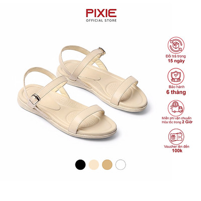 Giày Sandal Đế Xuồng 3cm Quai Ngang Pixie H230