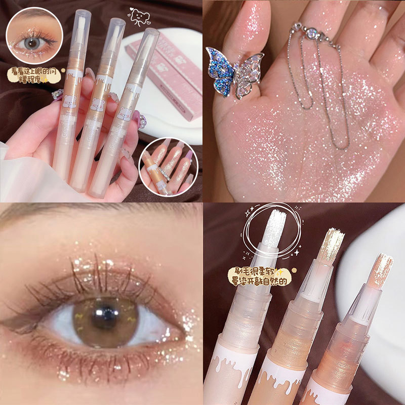 Gege Bear Gege Bear Liquid Highlighter Pearlescent Fine Nhấp nháy Phấn mắt Nằm Silkworm Brightening 