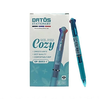 [Bút gel 3 ngòi] Bút gel Batôs Cozy ngòi 0.5mm 3 in 1 màu xanh, đen, đỏ - GP-B053-1