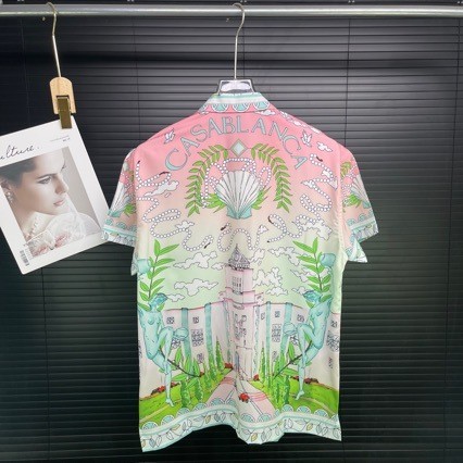 ZZKX Casablanca CASA New Summer Men's Short-Sleeve Shirt3D All-over printed shirt in Hawaiian style