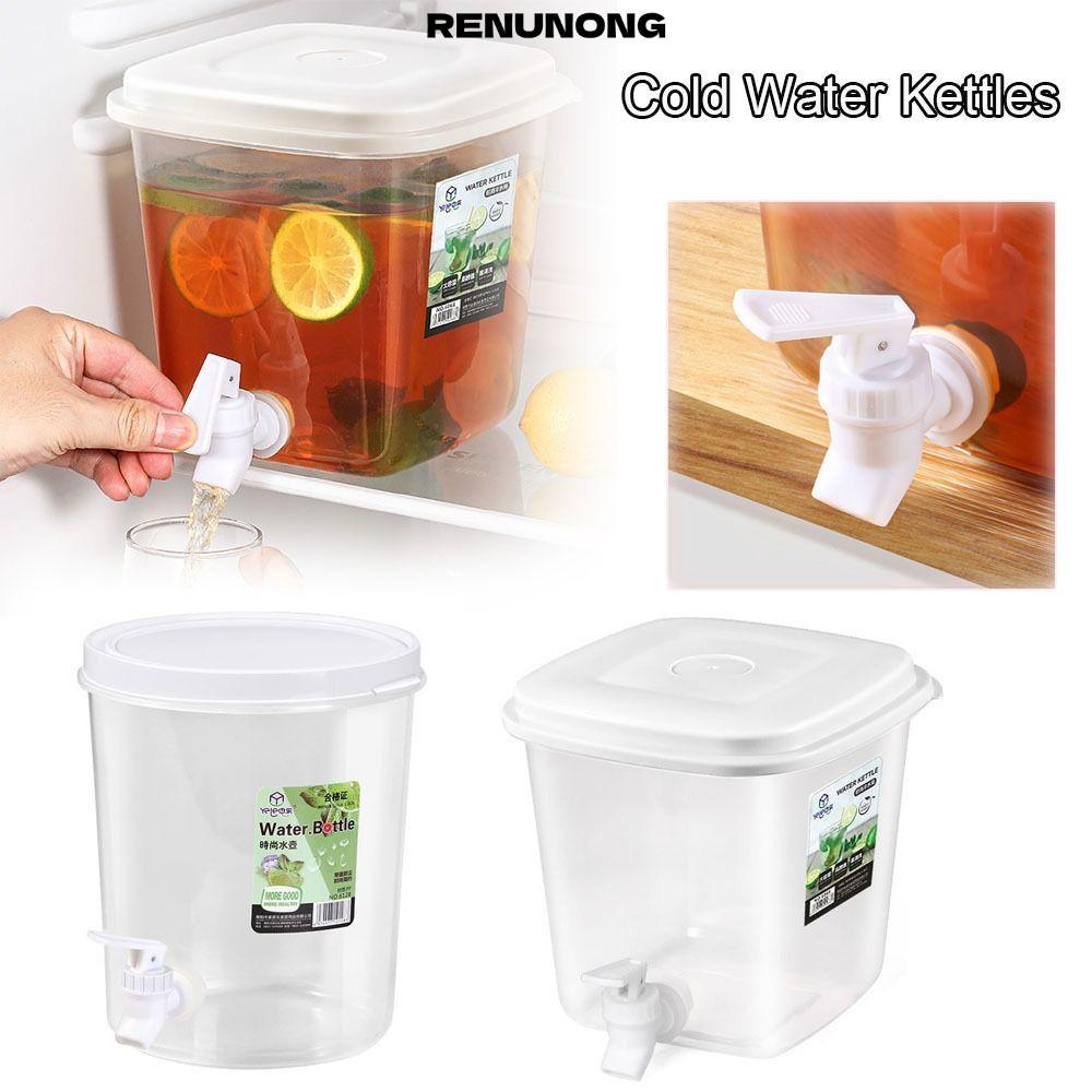 Ấm đun nước ép gia đình RENUNONG, Bình đựng nước ép chanh Tủ lạnh Ấm đun nước lạnh, có nắp Vòi đựng 