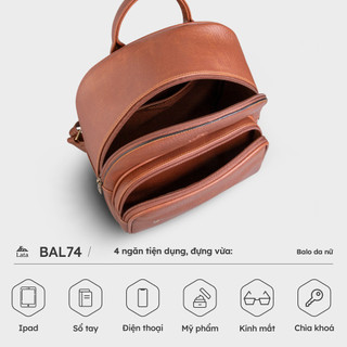 Balo Lata (Thời trang nữ cá tính cỡ trung - Balo da BAL74)
