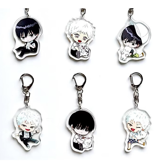 Móc khóa Acrylic "Mùa hè Hikaru đã chết", Móc khóa Acrylic hai mặt, Hikaru, Yoshiki, Móc khóa Anime,