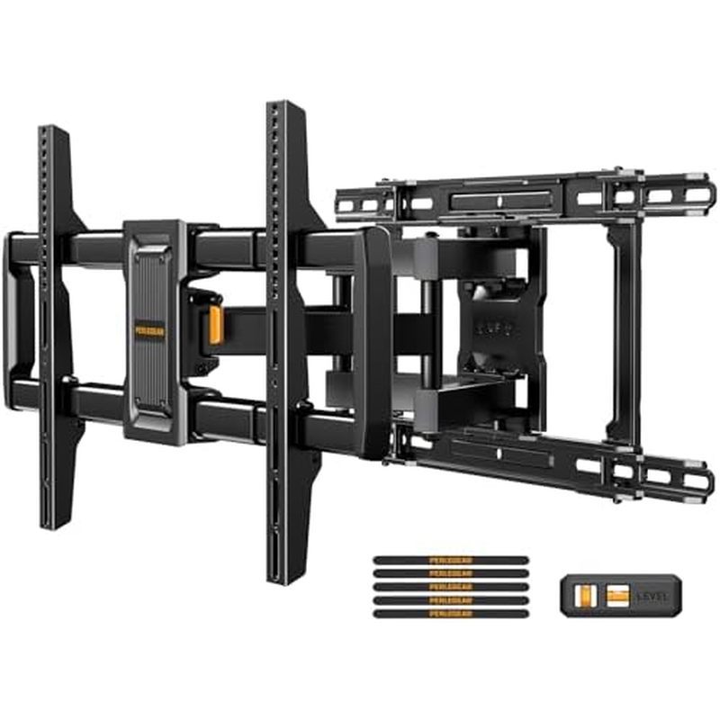Perlegear UL-Listed Full Motion TV Wall Mount cho TV cong phẳng 42 – 97 Inch lên tới 132 lbs, 12 ′ /