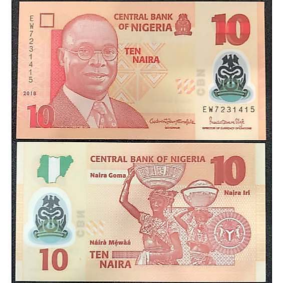 [87255D][SƯU TẦM QUỐC TẾ] 10 Naira Nigeria 2018 Sưu tầm Hiếm