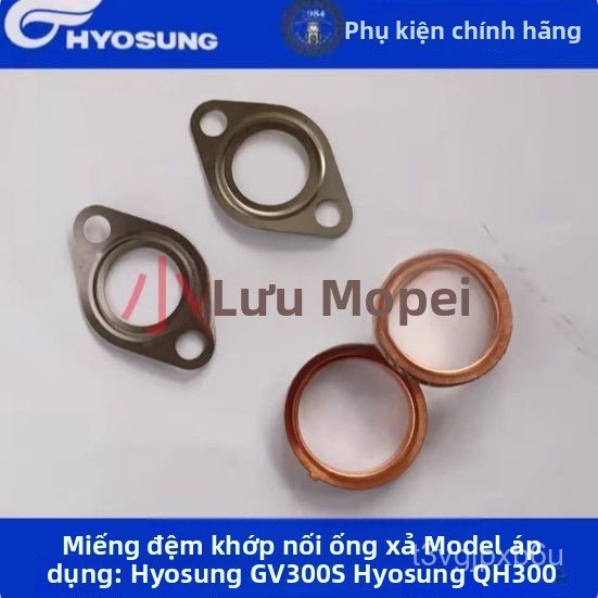 Ron nối khúc giữa pô xe máy Hyosung GV300S QH300 gioăng đệm chì làm kín thắt ống giảm thanh
