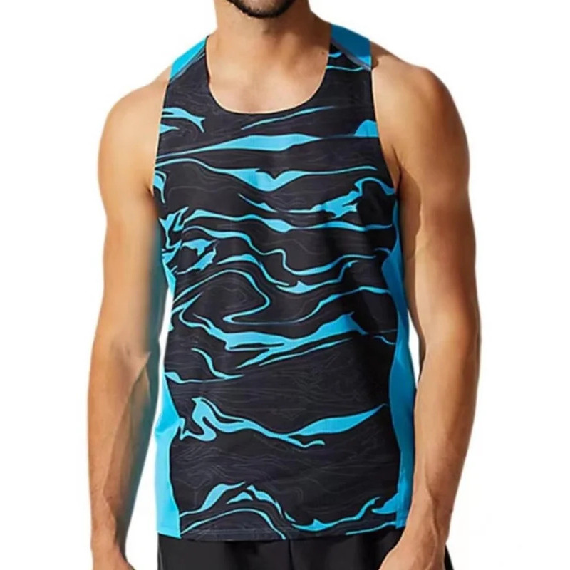 Nam Chạy Bộ Singlet Top Không Tay Singlet Co Giãn Thể Thao Chạy Bộ Áo Thun Nhanh Khô Áo Nam Rời Quần