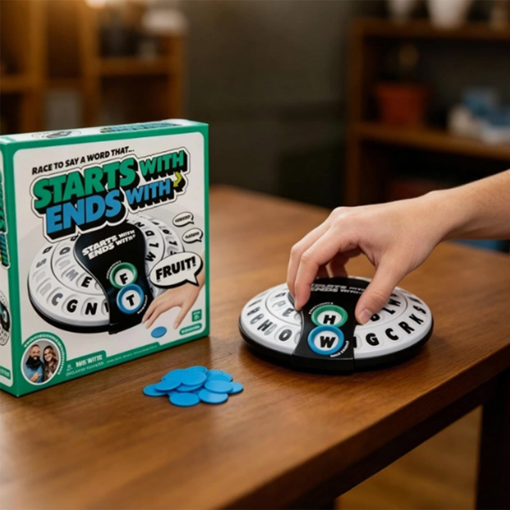 Starts With Ends With Word Race Board Game Fast Thinking Vocabulary Training Interactive Family Part