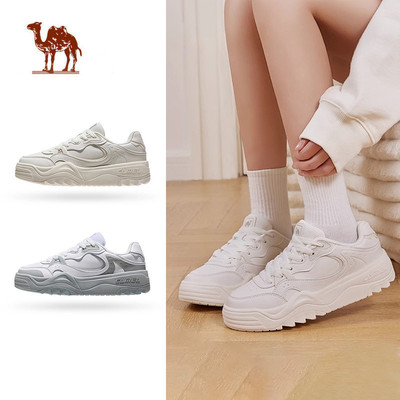 CAMEL CROWN  Nữ Đế Dày Tăng Cường Chiều Cao Giày Trắng Thoáng Khí Giày Tập Luyện Đức