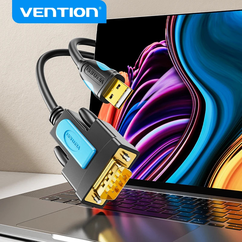 Cáp dữ liệu nối tiếp nam Vention USB sang RS232 Cáp USB 9 chân RS232 để hiển thị điện tử mở rộng quy