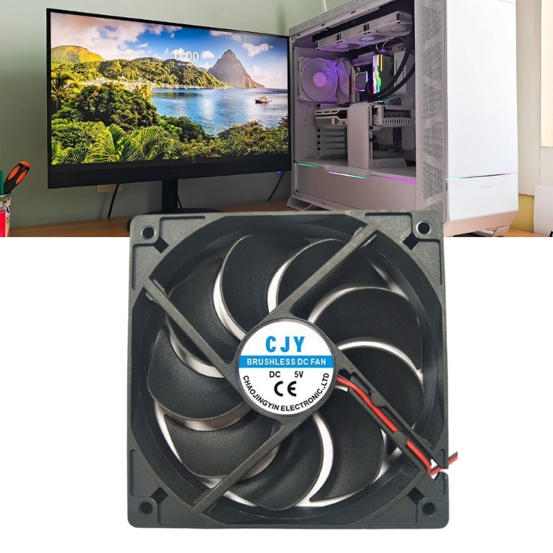 Doublebuy 5V 12V 24V PC Router Fan 120MM Quạt Làm Mát Không Chổi Than Di Động Quạt Làm Mát Thay Thế 
