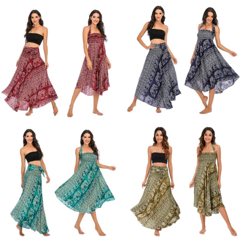 Đầm Bohemian Đầm Thái Đầm Hippie Bust Đầm Đi Biển Đầm Hai Mặc Đầm Lớn Bụng Đầm Khiêu Vũ