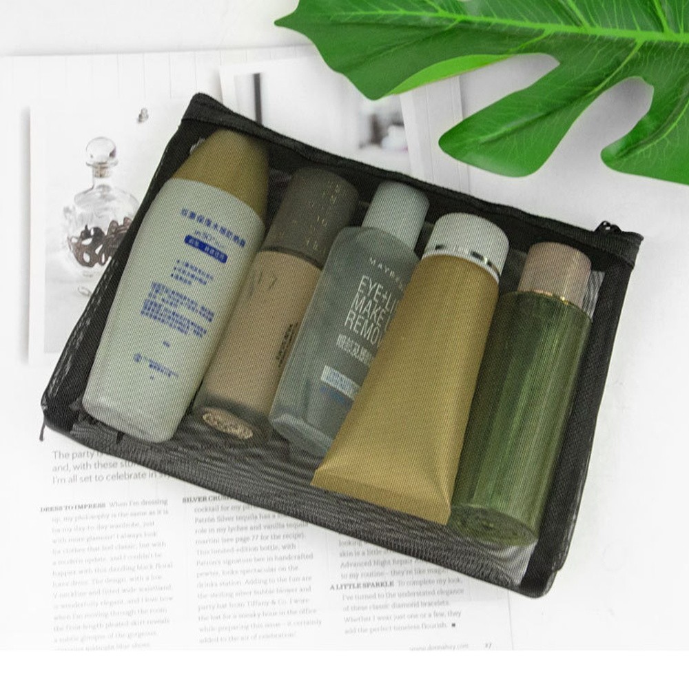 Makeup bag can accommodate a variety of items mesh cosmetic bag Tas tangan  cosmetic tool bag fashio