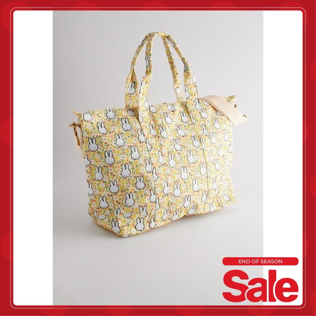 Túi du lịch xếp gọn/Foldaway Overnight Bag - Miffy Ditsy - Yellow