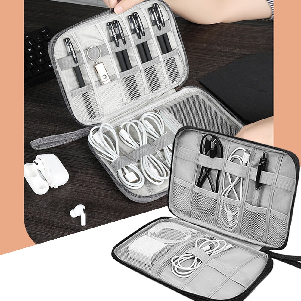 Travel bag Cable storage box cable organizer bag large capacity travel headphone hard drive USB cabl