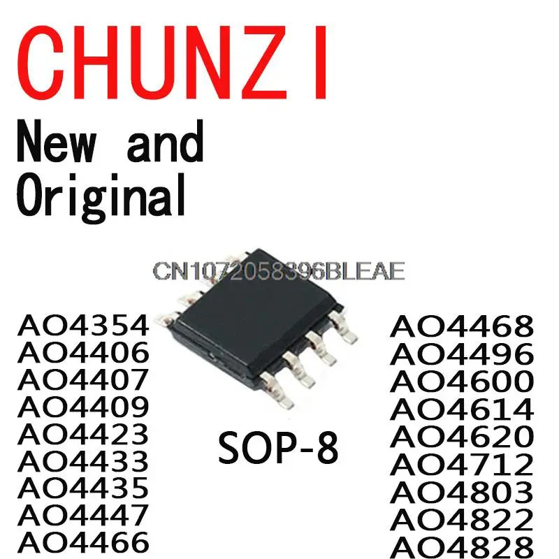 5 CHIẾC AO4354 AO4406 AO4407A AO4409 AO4423 AO4433 AO4435 AO4441 AO4447A AO4456 AO4466 AO4468 AO4496