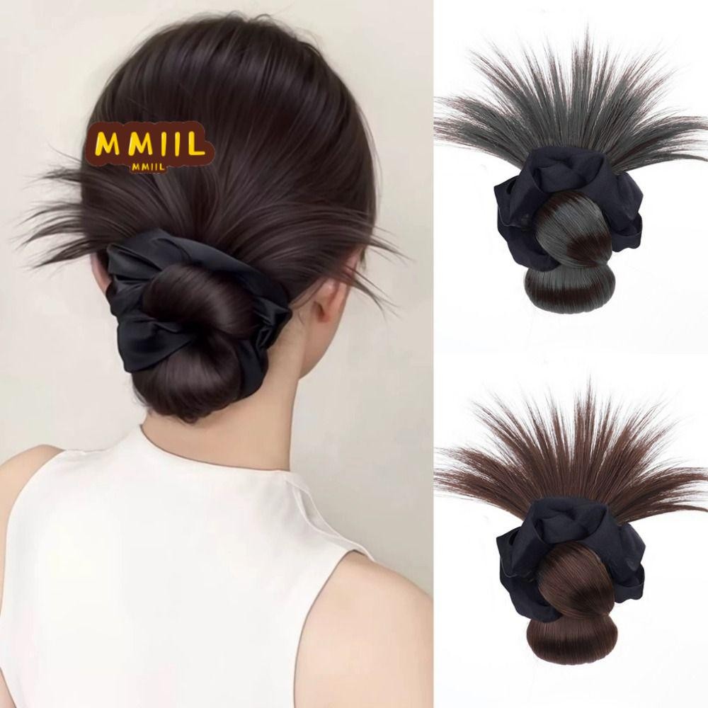 HIFUN Hoa Buns Tóc Giả, Kẹp Tóc Tổng Hợp Tự Nhiên, Phù Hợp Sử Dụng Hàng Ngày