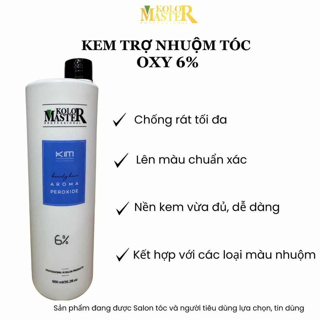 [KolorMaster] Trợ nhuộm tóc Oxy 6%