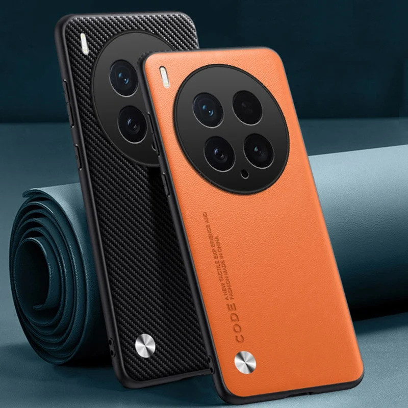 Ốp Da PU Sang Trọng Cho Vivo X200 Ultra Ốp Lưng Silicon Mờ Bảo Vệ Chống Sốc Ốp lưng Vivo X200 Ultra 