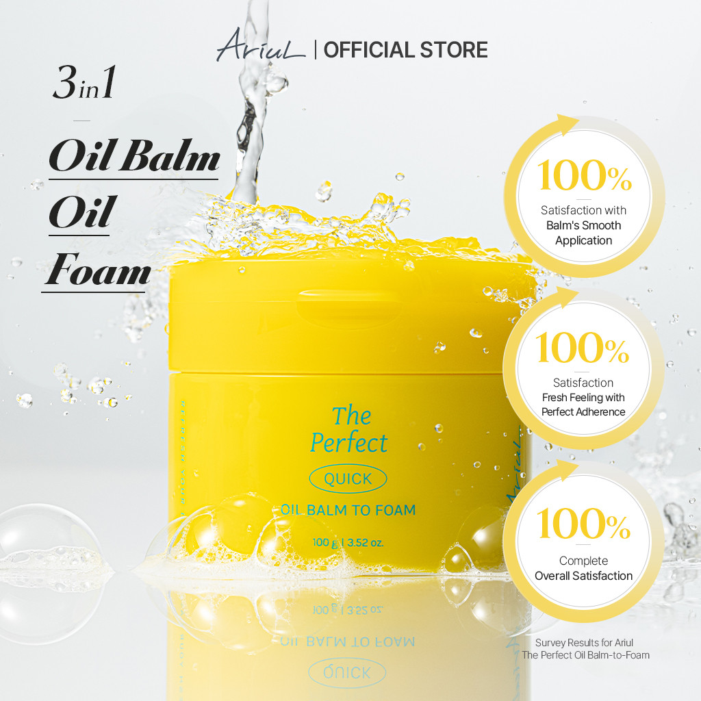 [Ariul Official] The Perfect Oil Balm to Foam -  Sáp tẩy trang + Dầu trang trang + Sữa rửa mặt siêu 