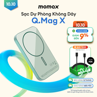 Pin Sạc Dự Phòng Không Dây Từ Tính 5000mAh/10000mAh/20000mAh MOMAX Q.Mag X/X1/X2 | Sạc Nhanh 15W | Bảo Hành 18T 1 Đổi 1