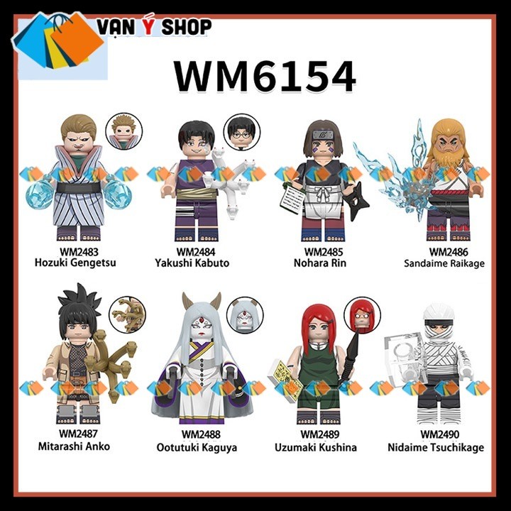 Naruto Kaguya Mitarashi Mô hình Nhân vật Làng Lá Mô hình Naruto Nohara Rin Yakushi Kabuto Kushina WM