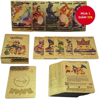  Chính Hãng Pokemon Vàng Hộp Thẻ Tiếng Anh Metalicas Charizard Vmax Gx Chơi Thẻ Tương Thích Hộp Dành Cho Trẻ Em 