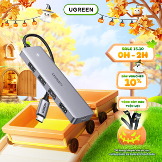 Hub mở rộng USB/Type C sang 4 cổng USB 3.0 UGREEN CM219 Hỗ trợ cổng nguồn Micro USB | Tốc độ truyền tải 5Gbps