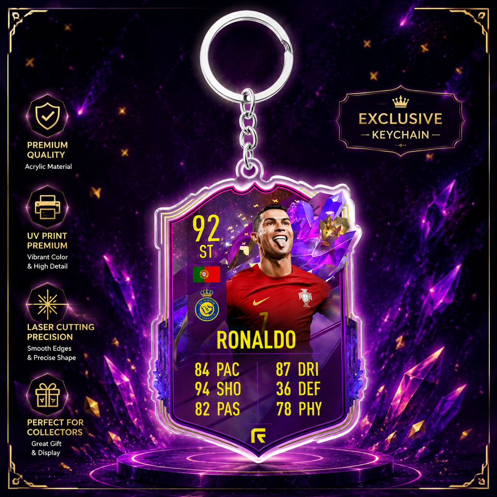 Móc Khóa Ronaldo Signature ICON- DECOR SHOP