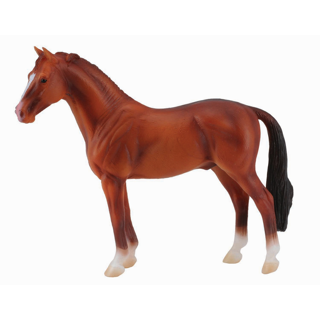 MỚI CollectA 88432 Hanoverian Stallion Horse Chestnut 14,5cm L