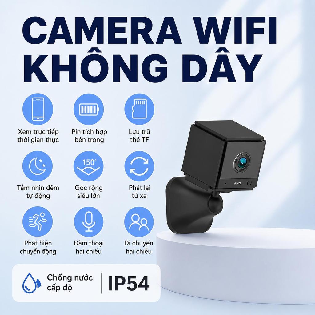 Camera Gia Đình Camera Giám Sát Camera Trẻ Em Camera WiFi Camera HD Bảo Hành 3 Năm