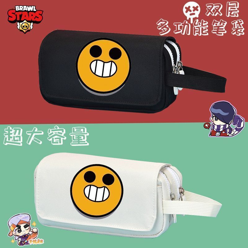 [Hộp đựng bút chì có giá trị cao] Trò chơi BrawlStars BrawlStars Vỏ bút chì dung lượng lớn ngoại vi 