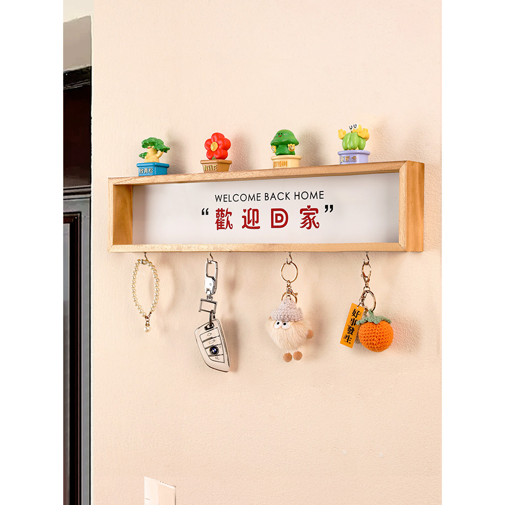 Haibei Hai Chào Mừng Vào Nhà Lối Vào Cửa Chìa Khóa Lưu Trữ Dụng Cụ Tiện Dụng Móc Treo Tường Không Đụ